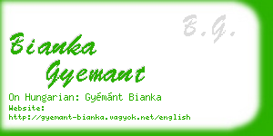 bianka gyemant business card